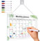 Kaizuca Agenda Settimanale in Acrilico, Trasparente Calendario, Cancellabile Calendario Familiare, per Lavoro, Pasti e Pianificazione del fitness, con 6 Penne