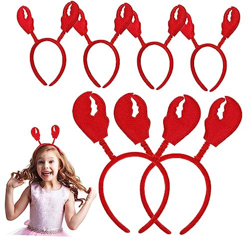 Healeved 6pièces Bandeaux Décoratifs Forme De Crabe Homard Accessoires Amusants Pour Cosplay Et Fêtes Festives