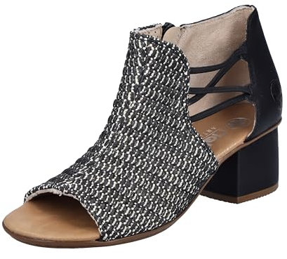 Rieker Damen Sandalette in schwarz-kombi - Gr. 38