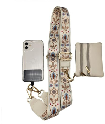 Noverli Handykette universal mit Tasche – Verstellbarer Schulterriemen mit Kartenetui, für alle Smartphone-Modelle, handykette mit Tasche, handykette abnehmbar, Abnehmbar & Einstellbar