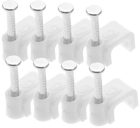 DIYEAH 500pièces Agrafes Pour Fils Électriques Coaxiaux Antenne Parabolique Ethernet Tv Usb Etc Lot De Résistance Compression Fixation Des Câbles Installation Facile Sur Mur