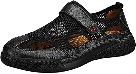 Sandales Homme Claquette Chaussures Pieds Larges Sandale De Plage Mode Et Sport Pour Hommes Chaussure Respirante Nus Ouverte Noir Randonnée Marche Sensibles 45 Été Mule Cuir Ete Orthopédique Sabot