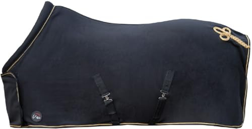 HKM svettfilt med krage, svart/guld, 165 cm