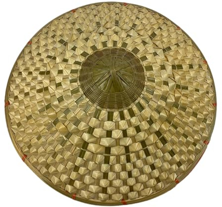 alloneslife Sombrero tradicional de paja para el sol, diseño tradicional, ligero y transpirable, perfecto para el trabajo al aire libre o la pesca