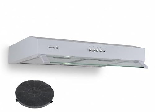 Campana gorra Rivage 60 cm en blanco - Performance A+ diseño extraplano BelDeko Eco