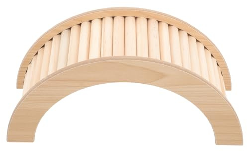 MINAOLULUS Pont de Jouet en Bois pour Hamster et Cochon d'Inde, Résistant aux Dommages, Facile à Nettoyer, Accessoire d'escalade et Aire de Jeu pour Petits Animaux
