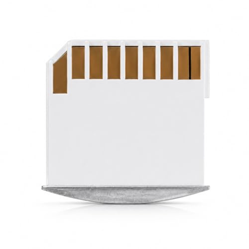 Harrista Micro SD till SD-kortadapter för Macbook Air & Pro, minnesexpansionsadapter, kompatibel med Micro SD TF-kort, vit, 1 st