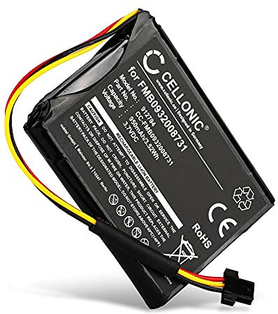 CELLONIC, battery sat nav compatible with TomTom Go 510 (2013), Go 600, Go 500 (2013) (950mAh, 3.7V) Replacement battery FMB0932008731 AHA11110005 6027A0089521