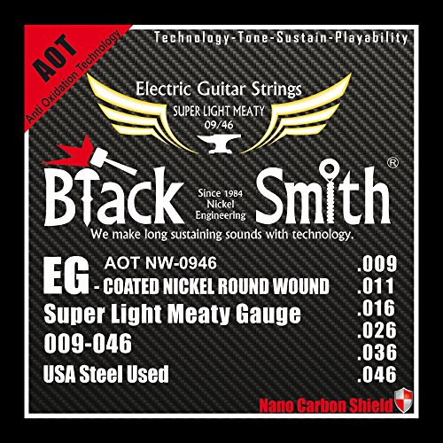 Black Smith 9-46 Coated-Juego de cuerdas para guitarra eléctrica