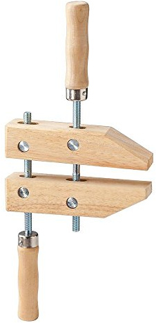 6'' Handscrew Wood Clamps For Woodworking – Offset Vise Jaws with Precision Hold – Solid Steel Screw Clamp Frame – Ergonomic Hand Clamps For DIY, Joinery & Cabinet Projects