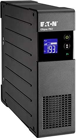 Eaton Onduleur Ellipse PRO 850 FR - Line Interactive UPS - ELP850FR - Puissance 850VA (4 prises FR) - Régulation Tension (AVR) - UPS avec Afficheur et Interface USB (cable USB inclus) - Noir