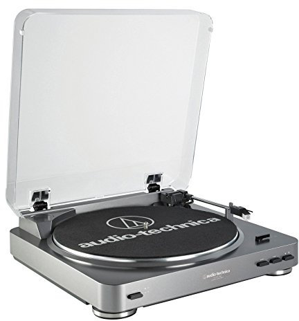 Audio-Technica AT-LP60USB Giradischi a Trazione diretta, USB e Analogico, Argento