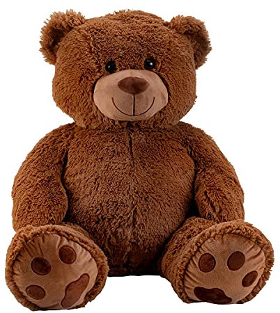 Lifestyle & More Riesen Teddybär Kuschelbär XXL 100 cm groß Plüschbär Kuscheltier samtig weich Dunkelbraun