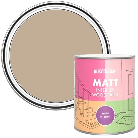 Rust-Oleum Brown Interior Wood Paint in Matt Finish - Salted Caramel 750ml