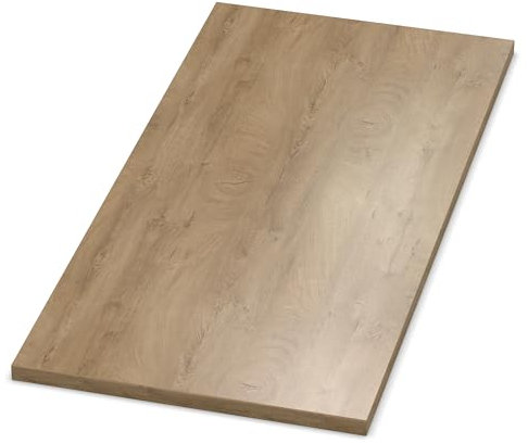 AUPROTEC Tablero de madera de 19 mm, acabado de roble clásico, 900 mm x 700 mm, tablero de aglomerado decorativo con borde ABS, selección: 90 x 70 cm