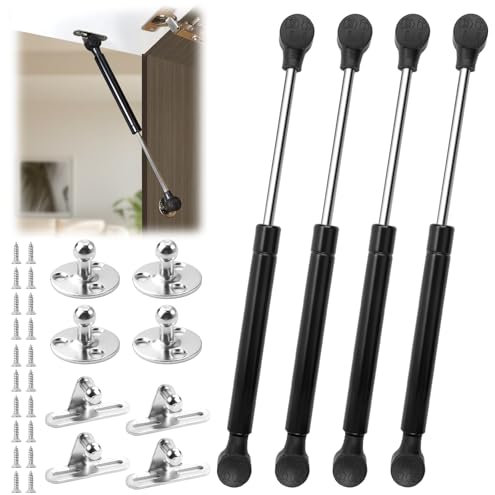 Gasdruckdämpfer 200N, 4 Stücke Hydraulic Gasdruckfeder, Klappenbeschlag Gasdruckfeder, Gasdruckfedern, Gasdämpfer Dämpfer, Stoßdämpfer Küchenschrank, für Türhausschränke Küchenschrank Bücherschränke