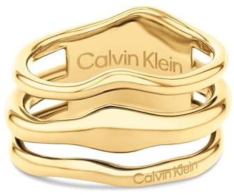 Calvin Klein Ring für Damen Kollektion CK WAVY in Gelbgold - 35000723D