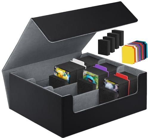 TOSUTO Deck box 1800+ Boîte à Cartes Pour MTG carte Magic,Boîte Rangement Carte,Boîtes Magnétiques de Qualité Supérieure, Boîte de Rangement pour Carte à Collectionner pour TCG Carte