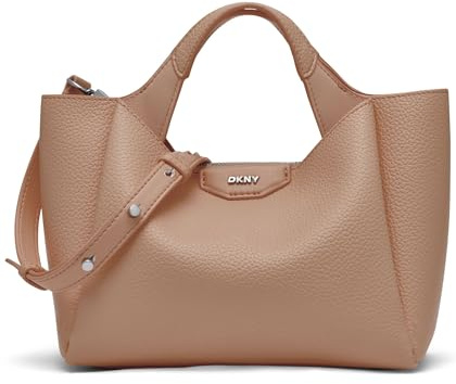 DKNY Willa Mini Satchel, 100% Poliuretano Donna, Cappuccino, s