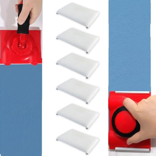 EAAGHK 6 Stück Farbkanten Ersatzpads, Farbkanten-Pads für Farbkanten-Werkzeug kompatible Nachfüllpads Farbkantenstreicher Malwerkzeug für Wände Ersatz Pad Für Wandmalerei und Renovierungen(12 x 9cm)