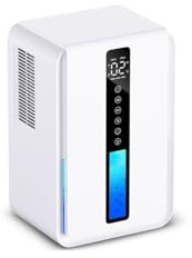 Luftentfeuchter Elektrisch 2,5L Tank - Entfeuchter Elektrisch 3 Geschwindigkeiten + 2 Modi, Raumentfeuchter 48H Timer, Auto-Stopp & Auto-Abtauung, 7-Farben RGB - ideal für Schlafzimmer und Badezimmer