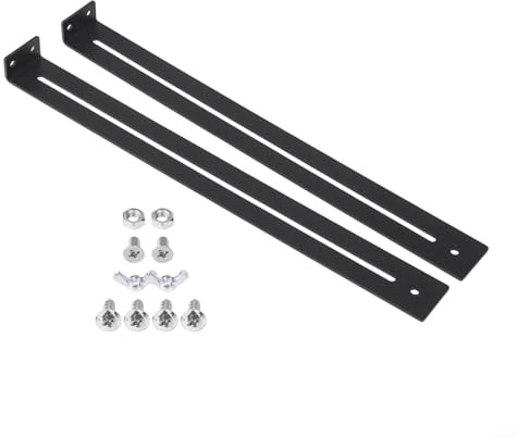 Eawfgtuw Kit de réparation de tiroir pour armoires en bois MDF en panneaux de particules – Support de renfort de meubles avec construction en acier compatible avec tiroirs de 33 à 61 cm (ensemble)