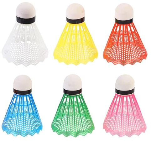 TIDTALEO Palline da Badminton Colorate in Schiuma 6 Unitá Leggere e Sicure per Sport all Aperto e Gioco Ricreativo Colore Casuale