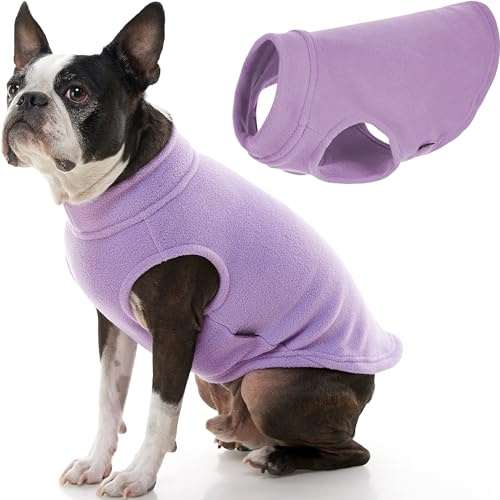Gooby Stretch Fleece Pull Over Cold Weather Dog Vest, X-Large, Lavender