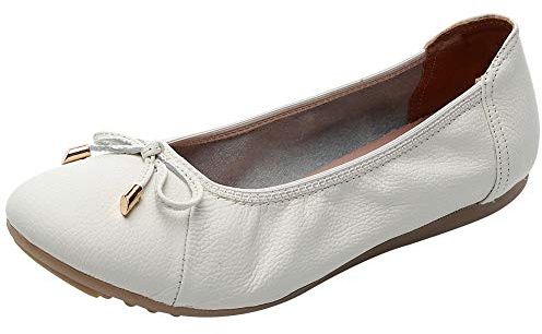 rismart Femme Plat Ballerines Pliable Danse Bowknot Doux Glisser sur Chaussures
