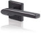 Yale Siena Matt Black Door Handle for Indoor Wooden Door, Stylish Modern Easy Fit Handle with All Fixtures Supplied, Euro Profile Cylinder Keyhole Cover Included