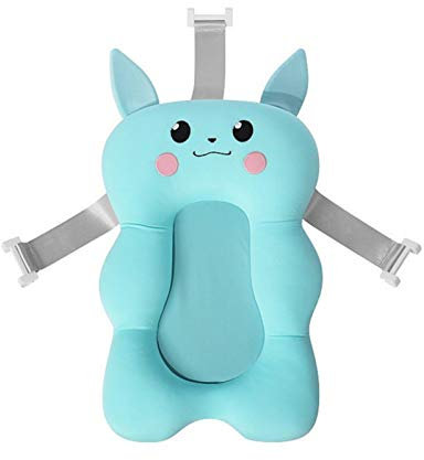 Yiida Almohadas para Baby Shower, Almohadas para Bebé, Lavabo Plegable para Baby Shower, Bañera Antideslizante para Bebés con Sensor Temperatura En Tiempo Real, Asiento Integrado Y Reposacabezas