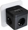 KUAX Cubo Ladron de Enchufes Triple con 3 Puertos USB, 6 en 1, Cargador Multiple de Pared con Interruptor, Compatible con Phone, Pad, para Hogar Oficina (Negro)