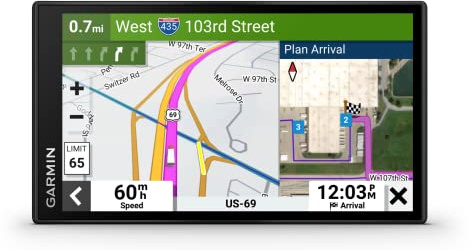 Garmin Dezl LGV610, Navegador Satelital para Camiones de la UE con Pantalla Táctil de 6 (Reacondicionado)