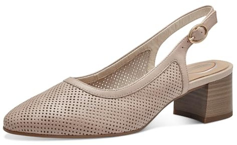 Tamaris Comfort Damen Slingpumps aus Leder Elegant, Rosa (Old Rose), 41 EU