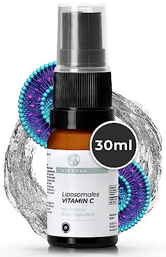 QIDOSHA® Bio+ liposomales Vitamin C Premium-Mundspray, liposomales Vitamin C hochdosiert mit signifikant erhöhter Bioverfügbarkeit, Sauerkirsche, Vitamin C flüssig hoch bioverfügbar, 30ml