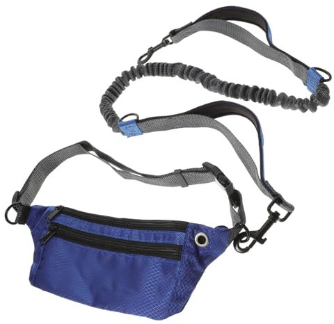 BCOATH 1 Satz Bauchtasche Mit Kordelzug Haustier Geschirr Hüftgurt Für Die Hundeleine Gassi-zubehör Für Hunde Freihändige Welpenleine Gürteltaschenleine Haustierleine Im Freien Black Pp