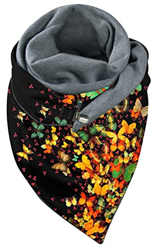 Dreieckstuch Damen Mit Gemustert Warm Dreieckstücher - Bunt Halstuch Winter Trachtentuch Gestrickt Dekorativ Umschlagtuch Schal Kopftuch Für Frauen Mädchen