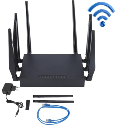 Culnflun Router WiFi6 5G CPE con 8 antenne Router WiFi 5G CPE con slot per scheda SIM, 1000 Mbps, Plug and Play Rete Ethernet Gigabit Dual Banda WiFi6(presa UE)