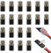 Oupdate 20 Conectores Eléctricos Rapidos de 2 Pines, Conector Rápido de Cable 18-22 AWG, Empalmes Cables Eléctricos Solder-Free Conexión Rápida Reutilizable para Automóviles Camiones LED y Eléctricos