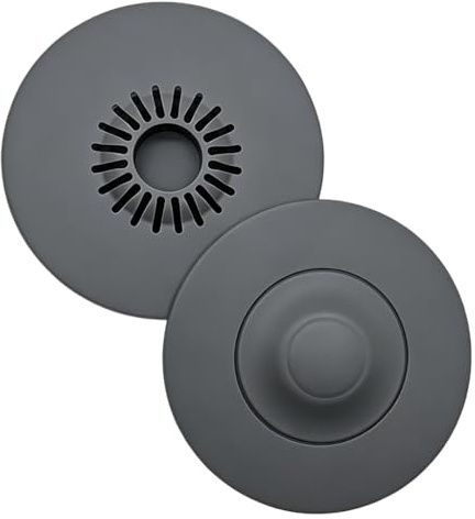 NYVOR Universal Handfatsproppar 2 styck Stöpsel för diskbänk handfat, silikon Flexibel badkarpropp med silerfunktion, avloppspropp för dusch badkar, avloppsstopp för badrum kök