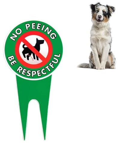 Cartello Divieto Pipì Per Il Cane - Paletto In Metallo Da 30x15 Cm, Materiale In Alluminio Antiruggine, Adesivo Per Pavimento Da Giardino Esterno 120 G Per Tenere Il Cane Lontano Dall' Ed Evitar