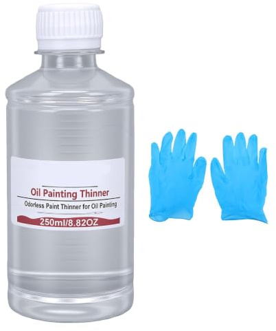 Qcwwy Espíritus Minerales Inodoros, Diluyente de Pintura Al óleo de 250 Ml