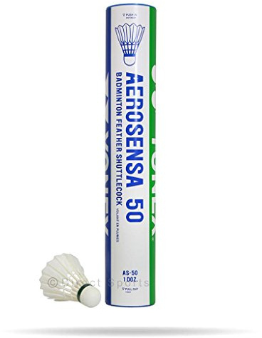 Yonex Aerosensa AS 50 Feather Badminton Shuttlecock (1 Dozen) (1 Tube (Dozen Shuttles))