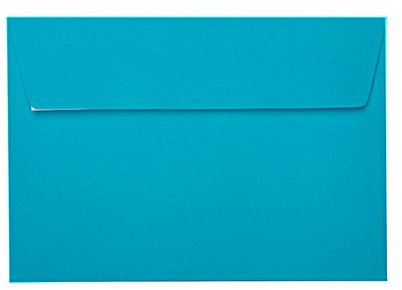 Paper24 je 25 B6 Umschläge Kuverts mit Haftstreifen 125x176 mm Blau