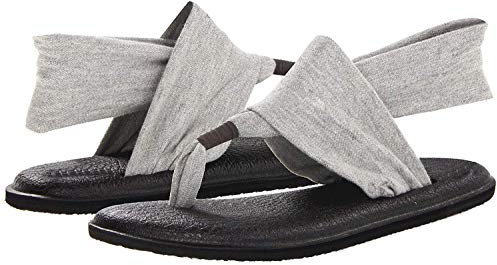 Sanuk Women's Yoga Sling 2 Flip Flop (5 B(M) US, Gray)