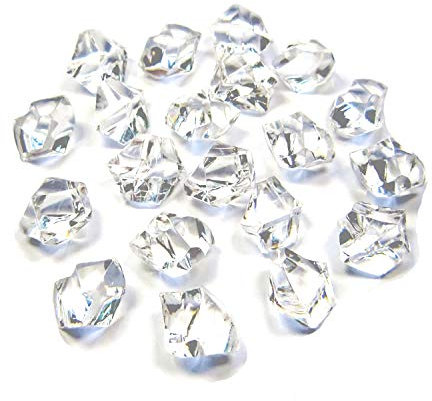 ARZASGO 1000 Stück Acryl-Kristalle EIS Felsen klare Steine für Vase Füller, Tabelle streuen, Party Gunst, Hochzeit Dekoration, Kunsthandwerk (1,5cm)