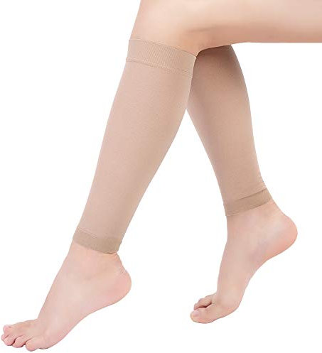 Calze Compressione Graduata Gravidanza, Calze Mediche Compressione Graduata 20-30mmHg Fascia Elastica Polpaccio per Shin Splint, Varicose Vein, Edema, Donne e uomini
