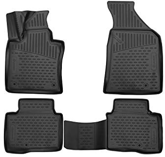 Element 3D Gummimatten Set passend für SsangYong Korando 2019- IV C300 | 100% passgenaue Auto Fußmatten, robuste Universal Fußmatte Auto, Gummimatten Auto, Auto Fussmatten Gummi