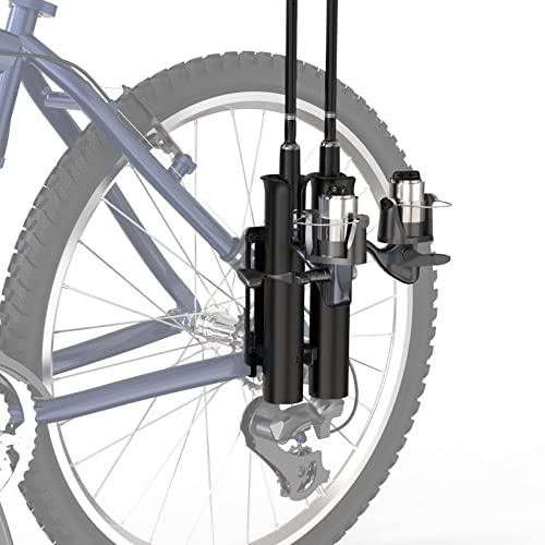 Support de vélo pour transporté en Toute sécurité 2 Cannes à pêche, Facile à Monter sur Le vélo