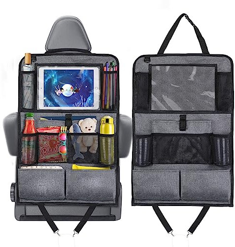 Romon Organizer Sedile Posteriore Auto Bambini, Impermeabile Organizzatore Sedile Posteriore Auto con con 10 Tasche, Proteggi Sedili Auto Bambini Lungo viaggio